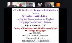 Uşak Üniversitesi’nde yabancı dil öğretmenleri için çevrim içi konferanslar başladı