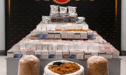 Uşak'ta kaçak nargile tütünü ve kaçak tütün operasyonu yapıldı