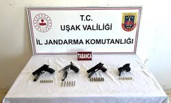 Uşak Eşme’de kaçak silah baskını