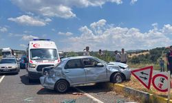 Uşak Eşme’de meydana gelen tek taraflı kazada baba-kız ağır yaralandı