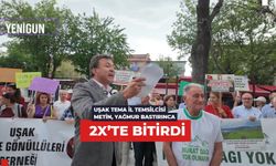 Uşak'ta yağmur aniden bastırınca açıklamayı 2X'te tamamladı