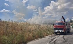 Uşak Elmalıdere'de çıkan otluk yangını, bölgede paniğe neden oldu