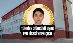 Uşak Fen Lisesi’nden Eray Uzun YKS’de Türkiye 3’üncüsü oldu
