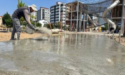 Uşak Masal Diyarı Parkı'nda baskı beton çalışmasına geçildi