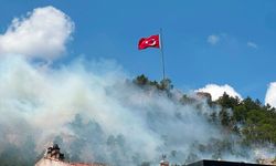 Kütahya Kalesi'nin bulunduğu bölgede yangın çıktı