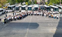Uşak'tan otobüslerle Ankara'daki program için hareket ettiler