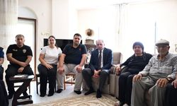Uşak İl Emniyet Müdürü, merhum polis memuru Mustafa Kuşçu'nun ailesini ziyaret etti
