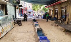 Uşak'ın göbeğinde ve tozlanmaya yol açan işin belirtilen sürede bitmesini istiyorlar!
