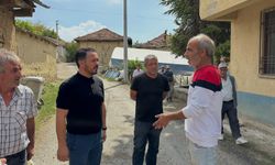 AK Parti Uşak İl Başkanı Yaşar, Banaz Dümenler köyünde incelemeler yaptı