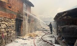 Domaniç Karşıyaka'da Selman, Yakup ve Ramazan Önder kardeşlere ait çiftlikte yangın
