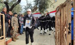 Ödemiş'te hayatını kaybeden polis memuru Süleyman Yalçın son yolculuğuna uğurlandı