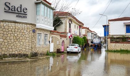 Çeşme Alaçatı'daki otelleri su bastı