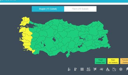 Meteoroloji'den İzmir ve Manisa'nın yer aldığı 9 il için sarı kodlu uyarı