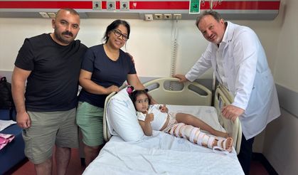 3 yaşındaki Eslem Göksü Ülkü'nün yırtılan menisküsü özel ameliyatla düzeldi