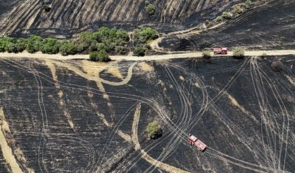 Uşak'ta Eskisaray'ın ardından Fakılı köyünde de tarla yangını çıktı