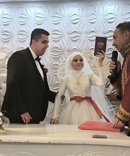Kütahya'da görme engelli çift evlendi