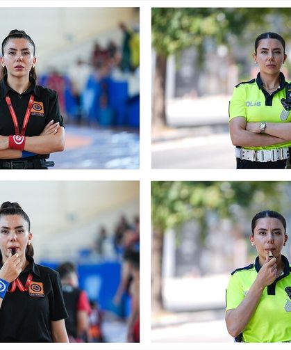 Duygu Akbulut, trafik ve minderde kurallara uyulması için düdük çalıyor