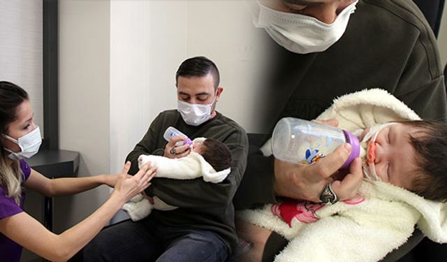Gürcistan'da yarık damakla doğan bebek, Uşak'taki tedavi sayesinde biberonla besleniyor