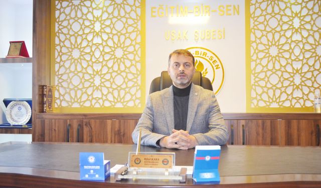 EBS Uşak Şube Başkanı Kara, Gazze soykırımının bitmesi için çağrıda bulundu