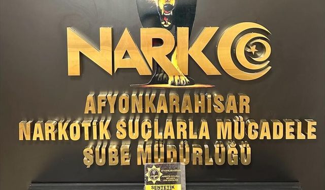 Afyonkarahisar'da otobüs içerisinde yapılan kontrolde uyuşturucu madde ele geçirildi