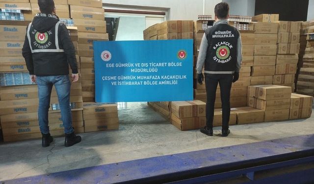 1 milyon paket kaçak sigara ele geçirildi