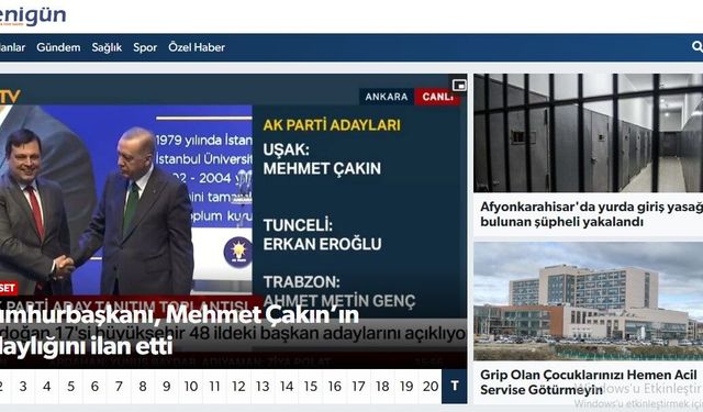 Yenigün'e başlarken dünkü Uşak Haber özeti!