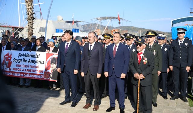 Muğla'da 18 Mart Şehitleri Anma Günü ve Çanakkale Deniz Zaferi'nin 109. yıl dönümü