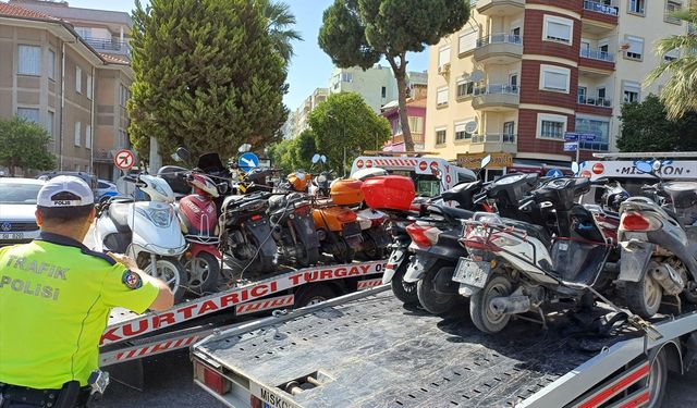 Söke'de 18 motosiklet trafikten men edildi
