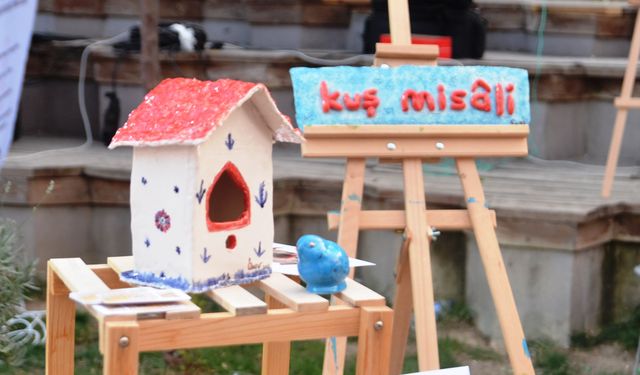 Kütahya'da seramikten hazırlanan kuş evleri sergilendi