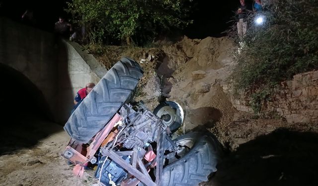 Germencik'te traktör devrildi altında kalan sürücü öldü