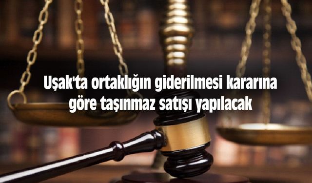 Uşak 1'inci Sulh Hukuk Mahkemesi, Elmacık Köyü'ndeki Taşınmazı Satacak