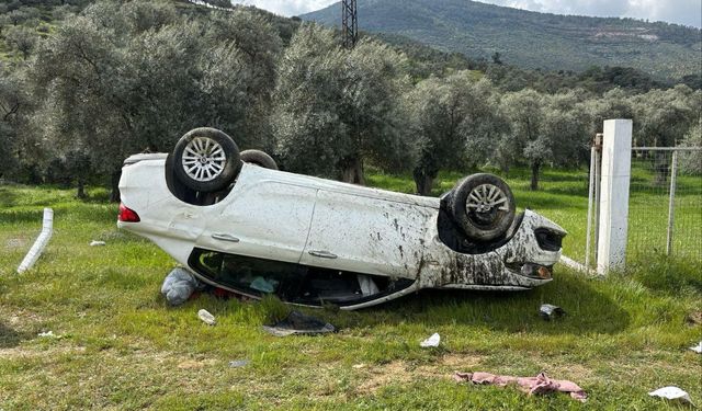 Muğla'da otomobil devrildi; 1 ölü, 5 yaralı !