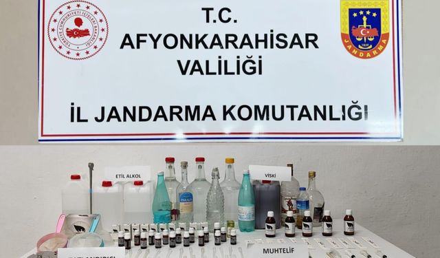 Afyonkarahisar'da sahte içki operasyonu