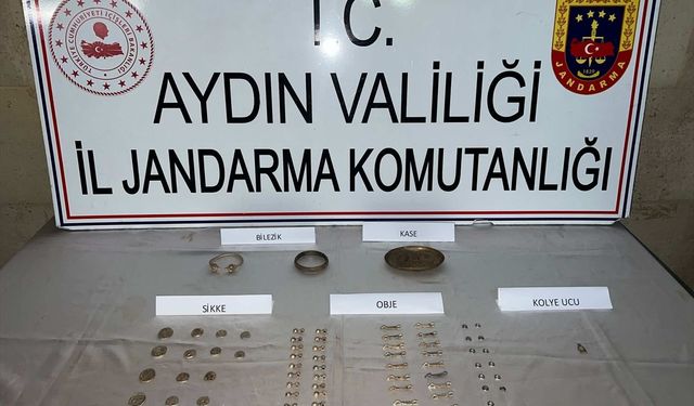Germencik'te 66 parça tarihi eser yakalandı