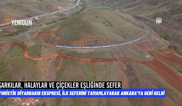 Turistik Diyarbakır Ekspresi ilk seferini, şarkılar, halaylar ve çiçekler eşliğinde tamamladı
