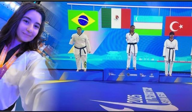Uşaklı sporcu Melis Türk, Çin'deki turnuvada dünya üçüncüsü oldu