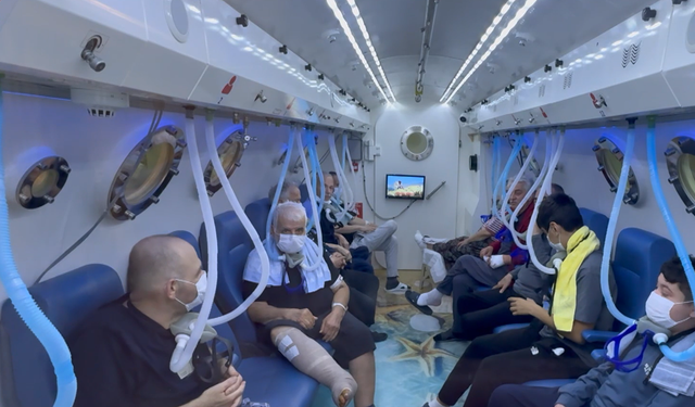 "Hiperbarik oksijen tedavisi"  Uşak, Kütahya, Afyonkarahisar ve Bilecik'teki hastaları tedavi etti