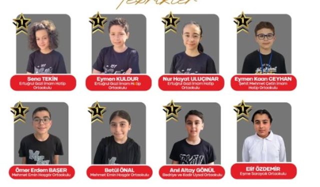 Uşak'tan 8 öğrenci İOKBS'den 500 tam puanla Türkiye birincisi oldu