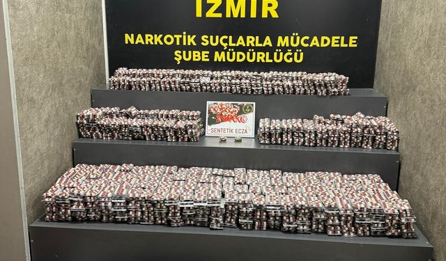 İzmir Bayraklı ve Karabağlar'da 79 bin 854 sentetik hap yakalandı!