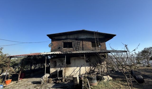 Yangından 400 hanelik mahalleyi yoğun uğraşla korudular