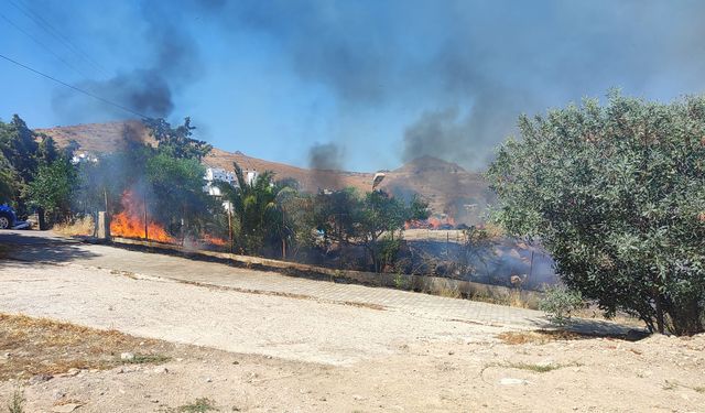 Bodrum'da çıkan yangın söndürüldü