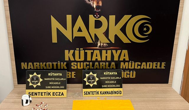 Kütahya'da yasaklı madde operasyonunda 2 kişi tutuklandı