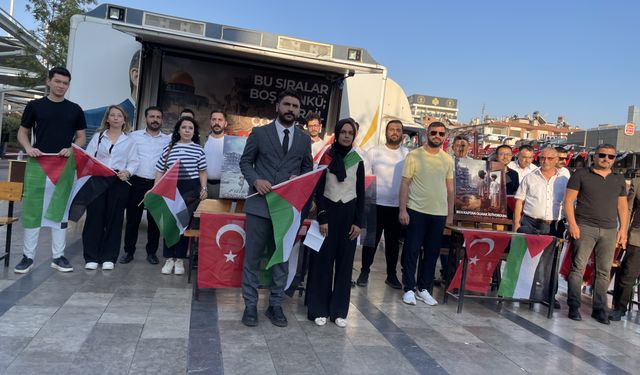 Aydın'da "Boş Sıralar" etkinliğiyle Gazzeli çocuklar anıldı