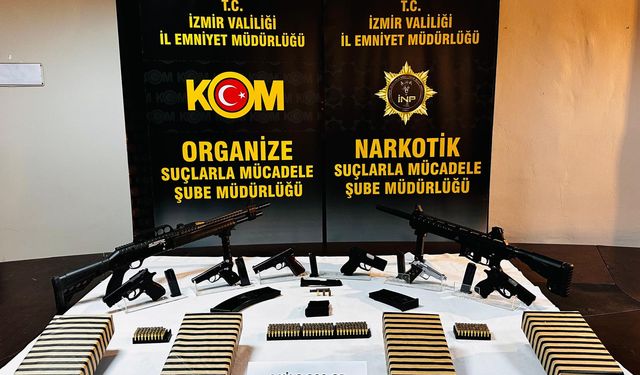İzmir'de yasaklı madde ve silah kaçakçılığı operasyonu 7 tutuklu