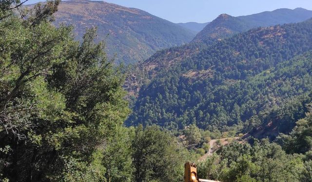 Manisa'da korkunç kaza! İş makinesi uçuruma yuvarlandı, operatör öldü!