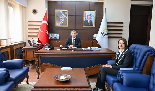 Uşak'ın Sivaslı Kaymakamı Eda Nur Yurt'u kabul etti
