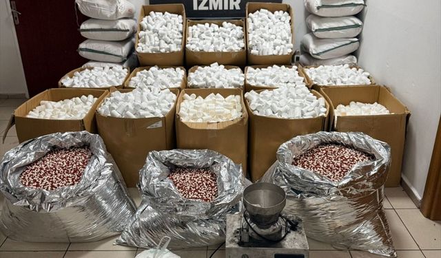 İzmir'de yasaklı maddeye şimdiye kadar yapılan en büyük vurgun!