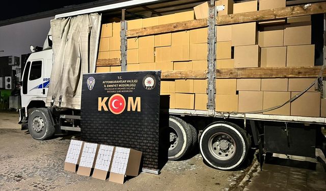 Afyonkarahisar'da 6 milyon 190 bin makaron ele geçirildi