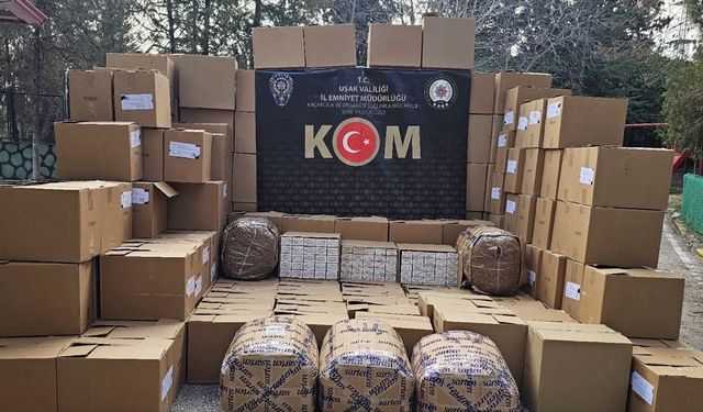 Uşak'ta 1 milyon 801 bin bandrolsüz makaron yakalandı!