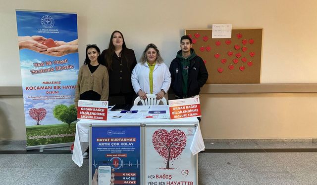 Uşak Eğitim ve Araştırma Hastanesi'nde organ bağışıyla ilgili çalışma yapıldı